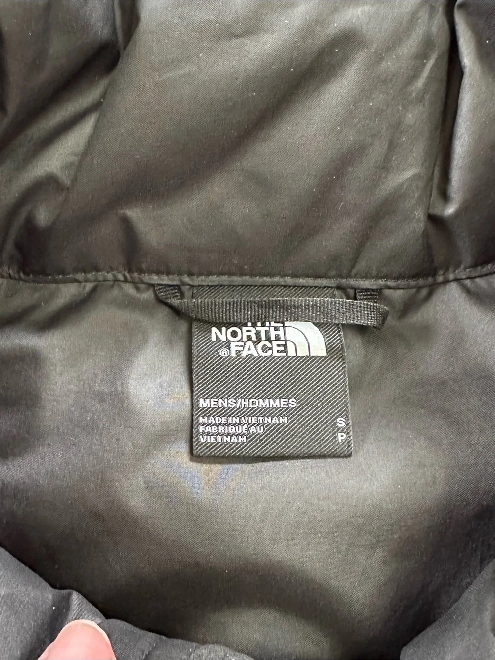The North Face Black Puffer Vest with Amazon Logo